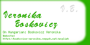 veronika boskovicz business card